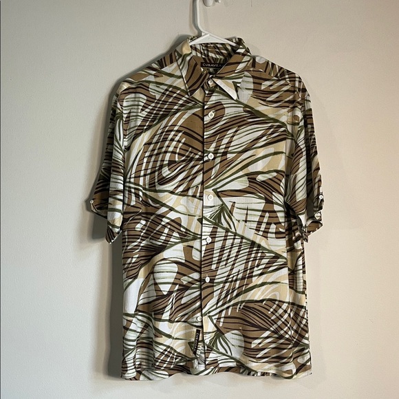 Cubavera Other - Cubavera Men's Brown and Cream Casual Shirt
